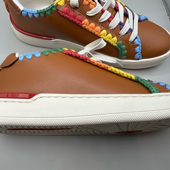 NEW! COACH Lowline Low Top Sneaker With Rainbow Crochet Women's US Size 7.5B - Picture 12 of 16